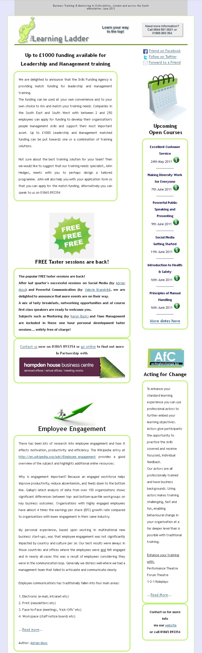 Newsletter June 2011